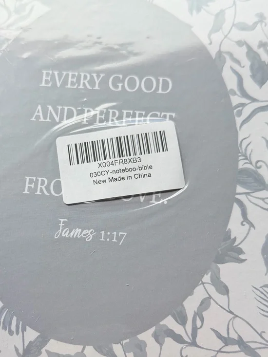 NWT Gray Floral Spiral Journal Notebook - With Inspirational Quote - Picture 5 of 5